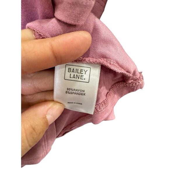 Bailey Lane Girls Pink Cold Shoulder Top Size M 8-10 Ruffle Stretch Tunic Blouse - Picture 6 of 9